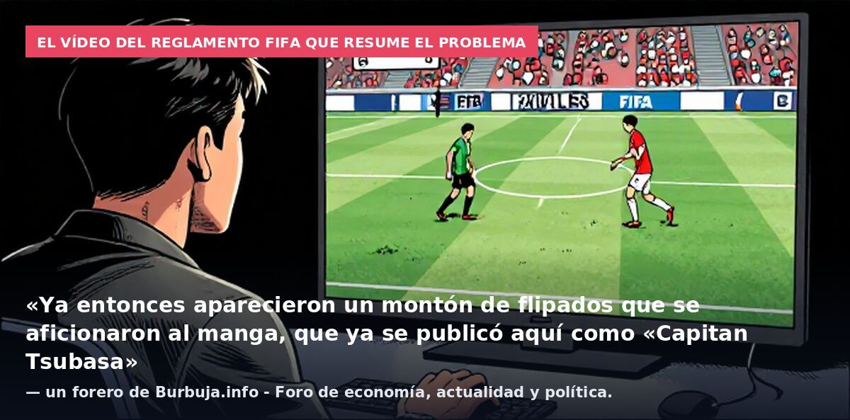 El vídeo del reglamento FIFA que resume el problema: «Ya entonces aparecieron un montón de flipados que se aficionaron al manga, que ya se publicó aquí como «Capitan Tsubasa» — un forero de Burbuja.info - Foro de economía, actualidad y política.