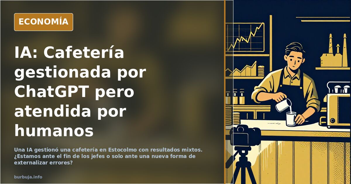 IA: Cafetería gestionada por ChatGPT pero atendida por humanos.