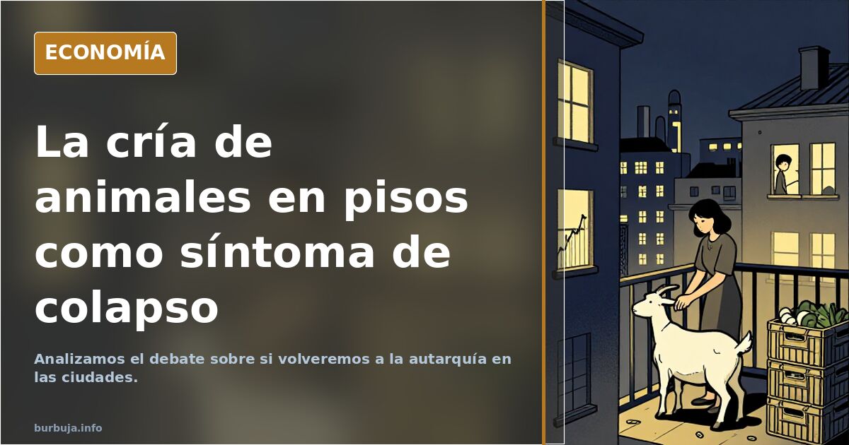 La cría de animales en pisos urbanos como síntoma de colapso estatal y escasez. Analizamos el debate sobre si volveremos a la