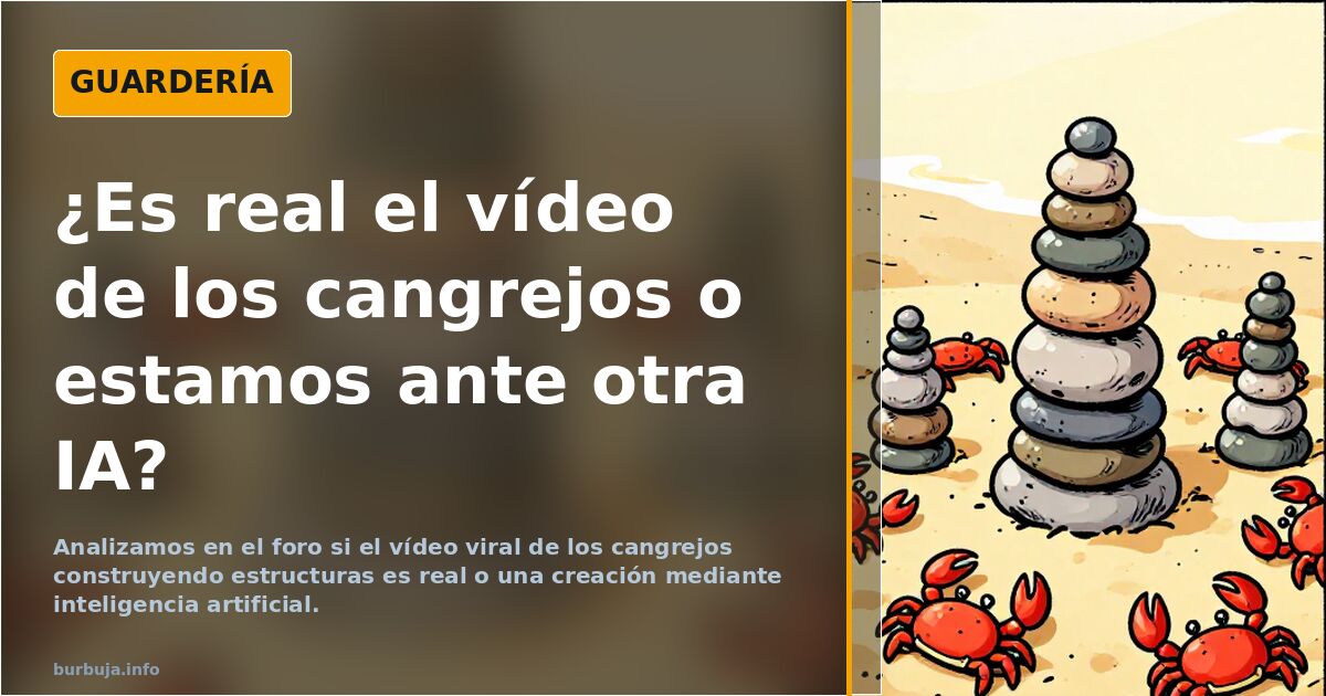 ¿Este vídeo es IA o realmente los cangrejos forman estructuras bajo tierra como esta?