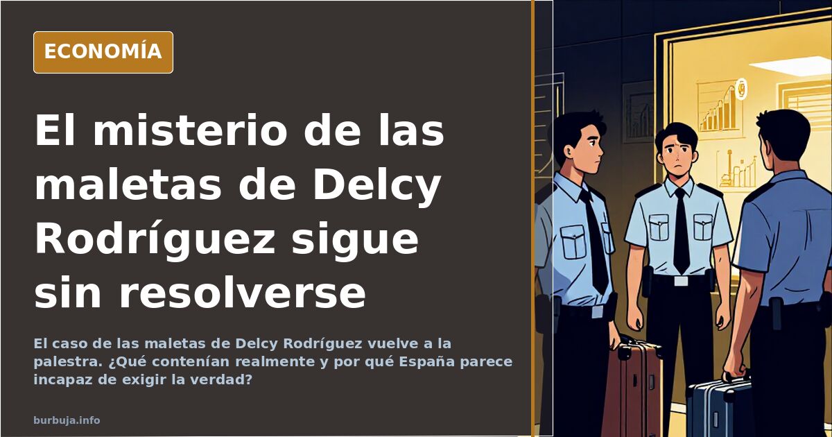 España no está preparada para saber lo que llevaban las maletas de Delcy Rodríguez. Atentos a las próximas horas.
