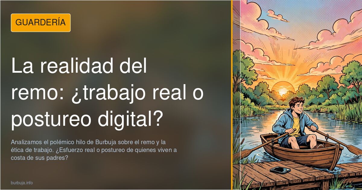 Analizamos el polémico hilo de Burbuja sobre el remo y la ética de trabajo. ¿Esfuerzo real o postureo de quienes viven a cost