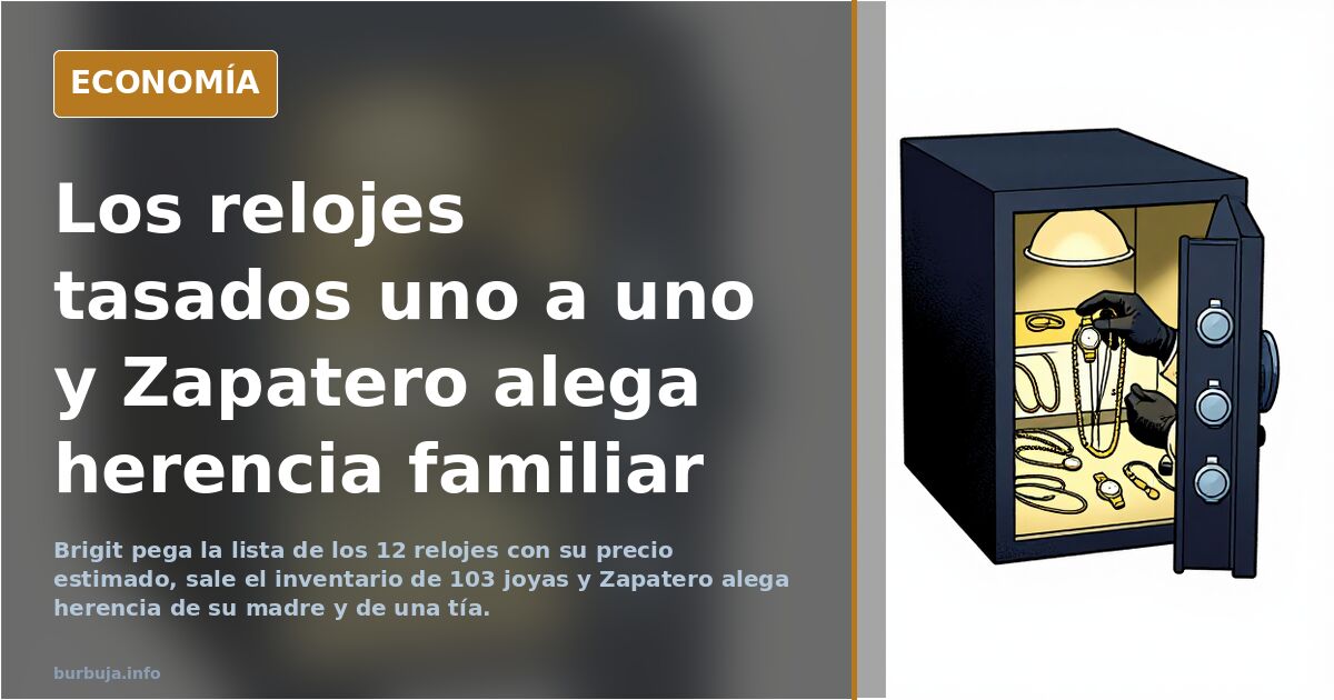 Los relojes tasados uno a uno y Zapatero alega herencia familiar