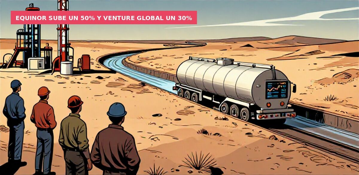 Equinor sube un 50% y Venture Global un 30%