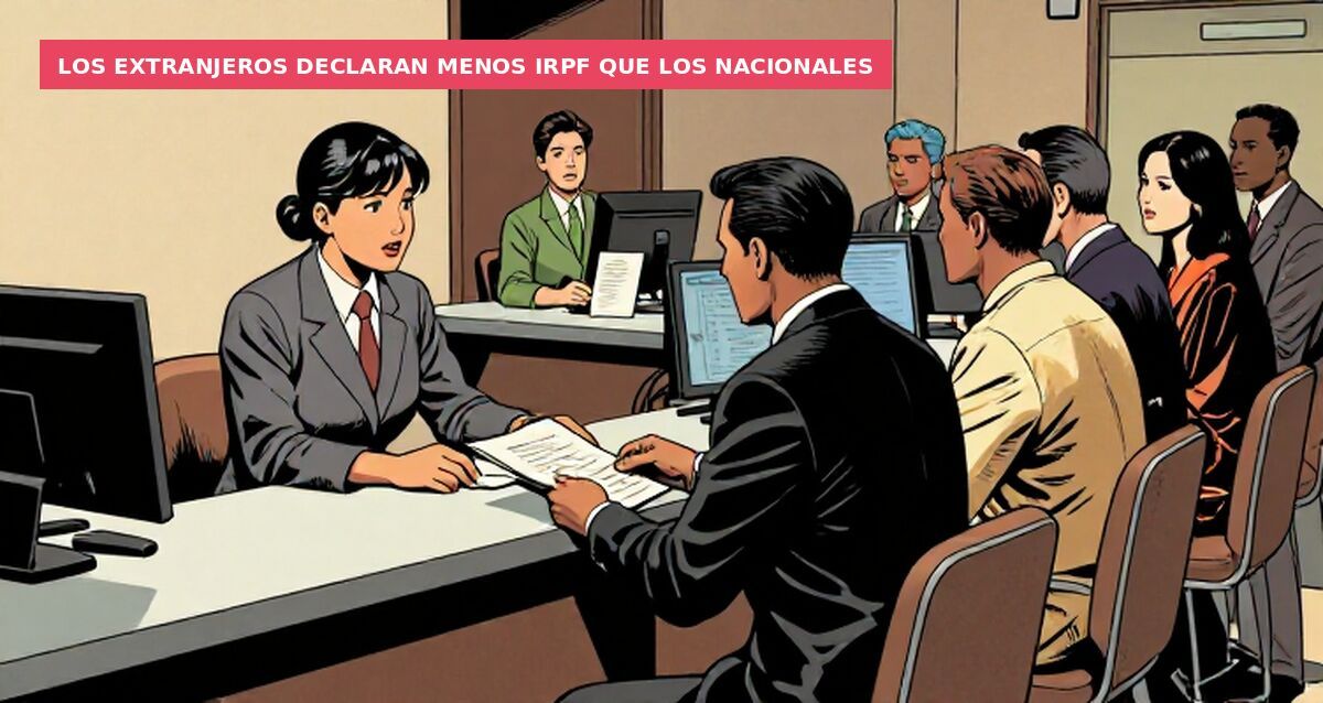 Los extranjeros declaran menos IRPF que los nacionales