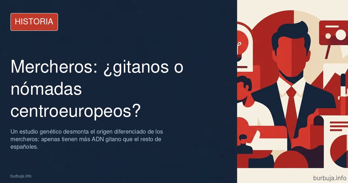 Ilustración de un grupo nómada con carromato en la España rural, representando a los mercheros