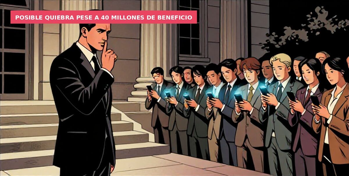 Posible quiebra pese a 40 millones de beneficio