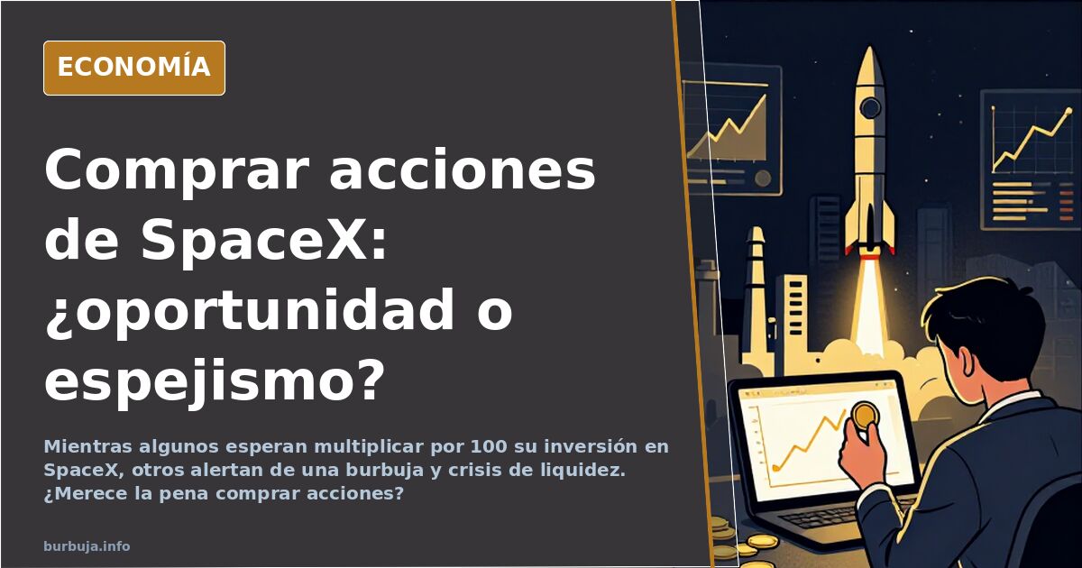 Mientras algunos esperan multiplicar por 100 su inversión en SpaceX, otros alertan de una burbuja y crisis de liquidez. ¿Mere