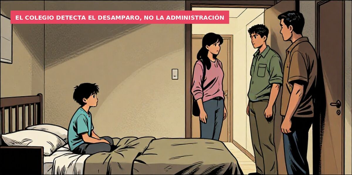 El colegio detecta el desamparo, no la administración