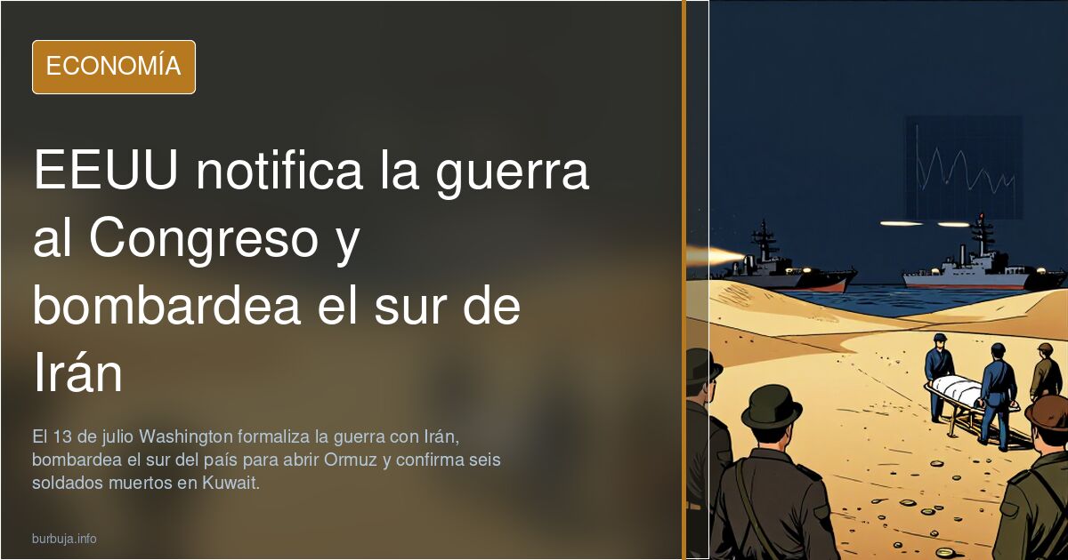 EEUU notifica la guerra al Congreso y bombardea el sur de Irán
