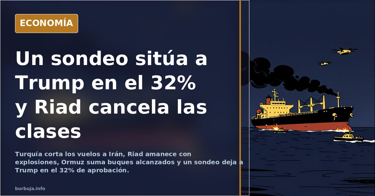 Un sondeo sitúa a Trump en el 32% y Riad cancela las clases