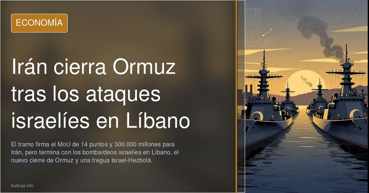 Irán cierra Ormuz tras los ataques israelíes en Líbano