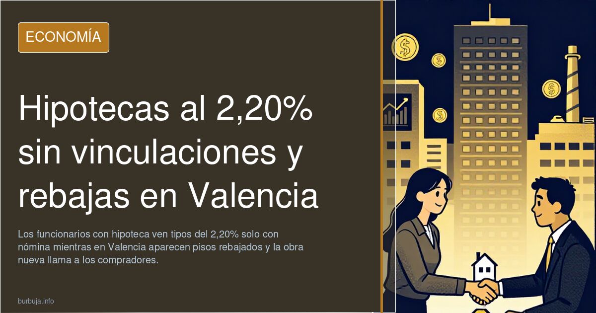 Hipotecas al 2,20% sin vinculaciones y rebajas en Valencia