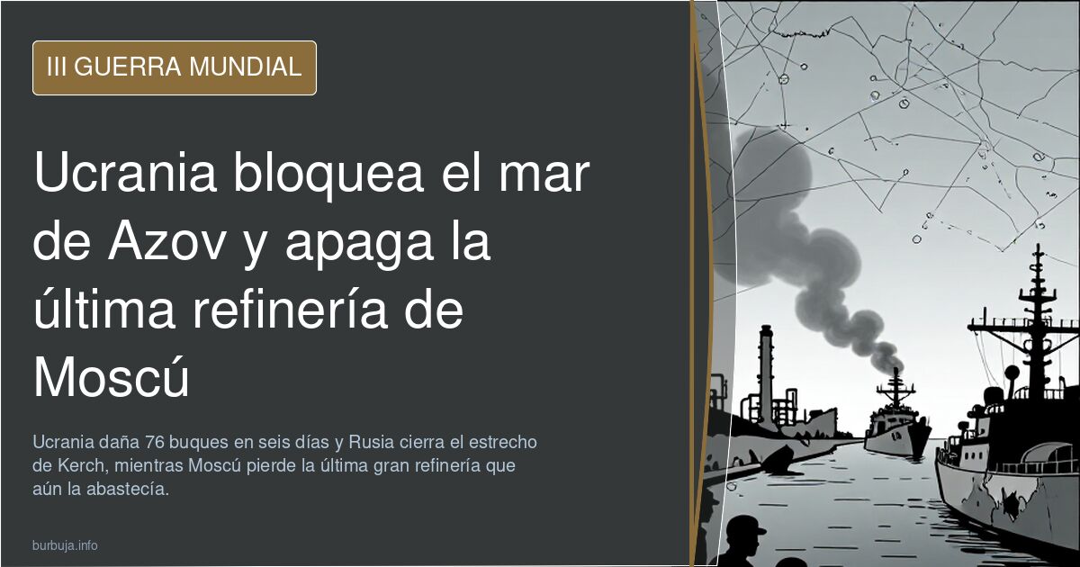 Ucrania bloquea el mar de Azov y apaga la última refinería de Moscú