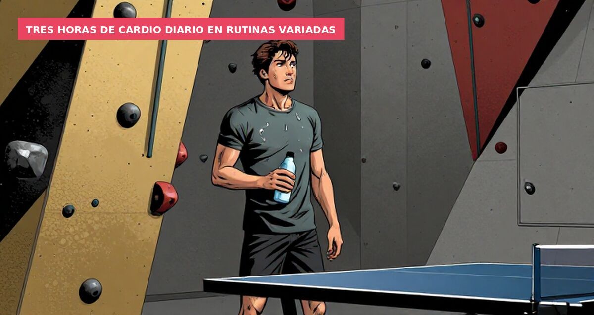 Tres horas de cardio diario en rutinas variadas