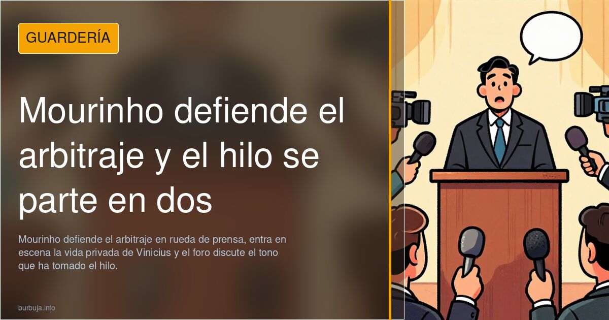 Mourinho defiende el arbitraje y el hilo se parte en dos