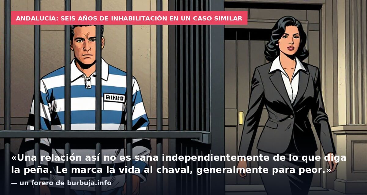 Andalucía: seis años de inhabilitación en un caso similar: «Una relación así no es sana independientemente de lo que diga la peña. Le marca la vida al chaval, generalmente para peor.» — un forero de burbuja.info
