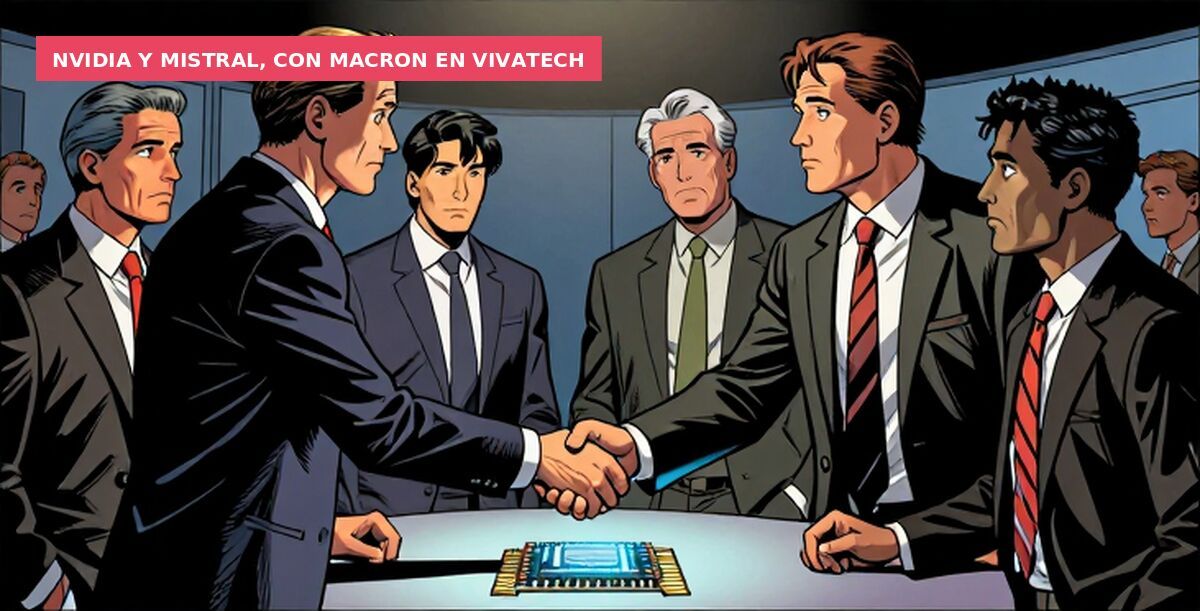NVIDIA y Mistral, con Macron en Vivatech