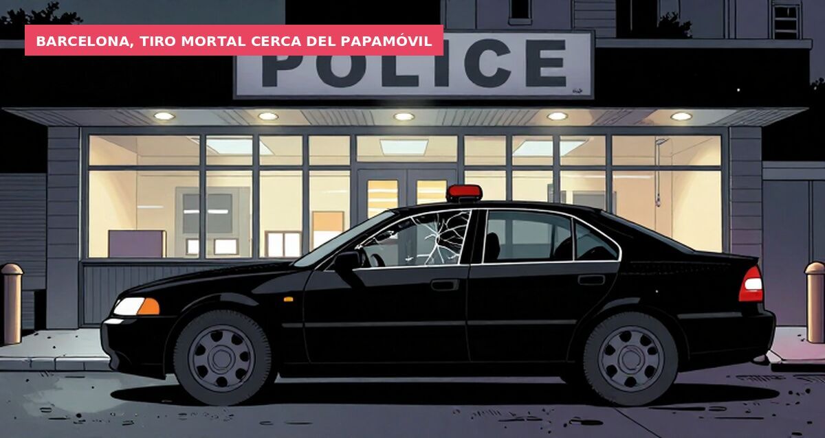 Barcelona, tiro mortal cerca del papamóvil