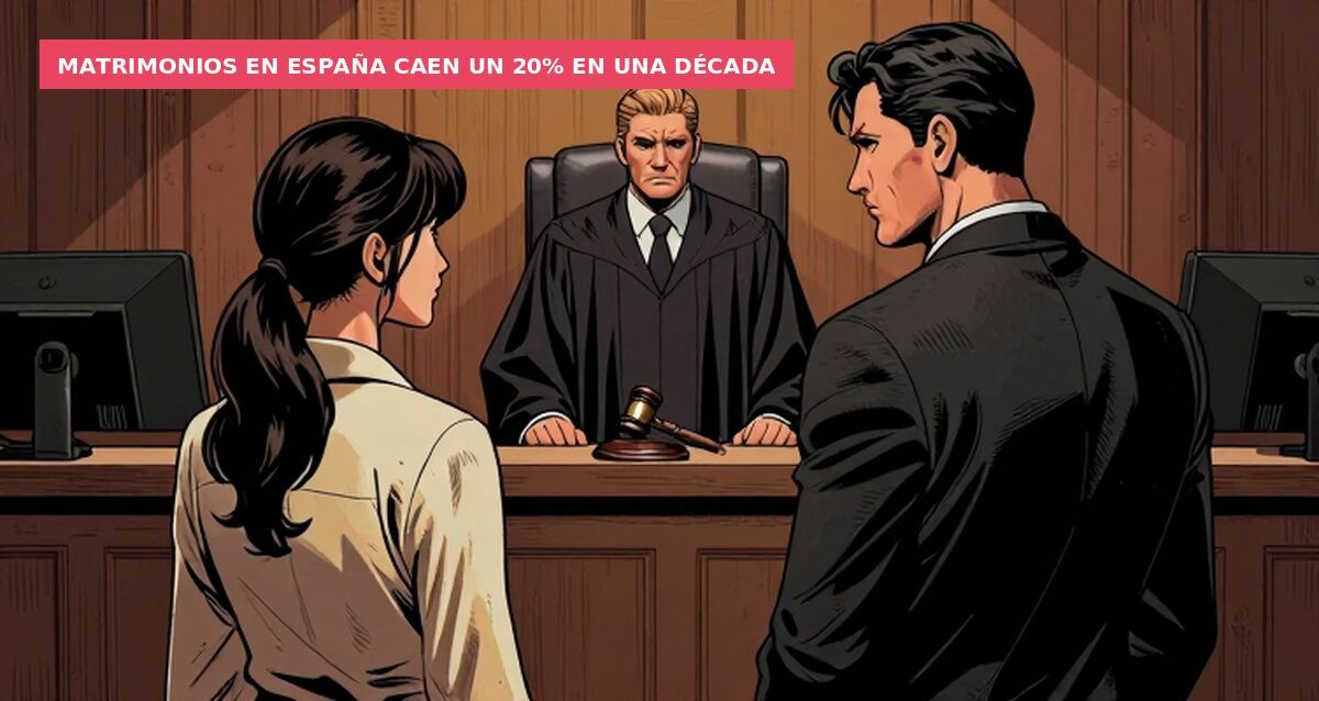 Matrimonios en España caen un 20% en una década