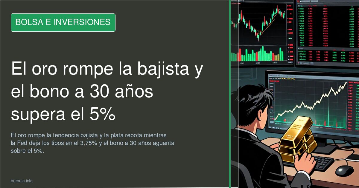 El oro rompe la bajista y el bono a 30 años supera el 5%