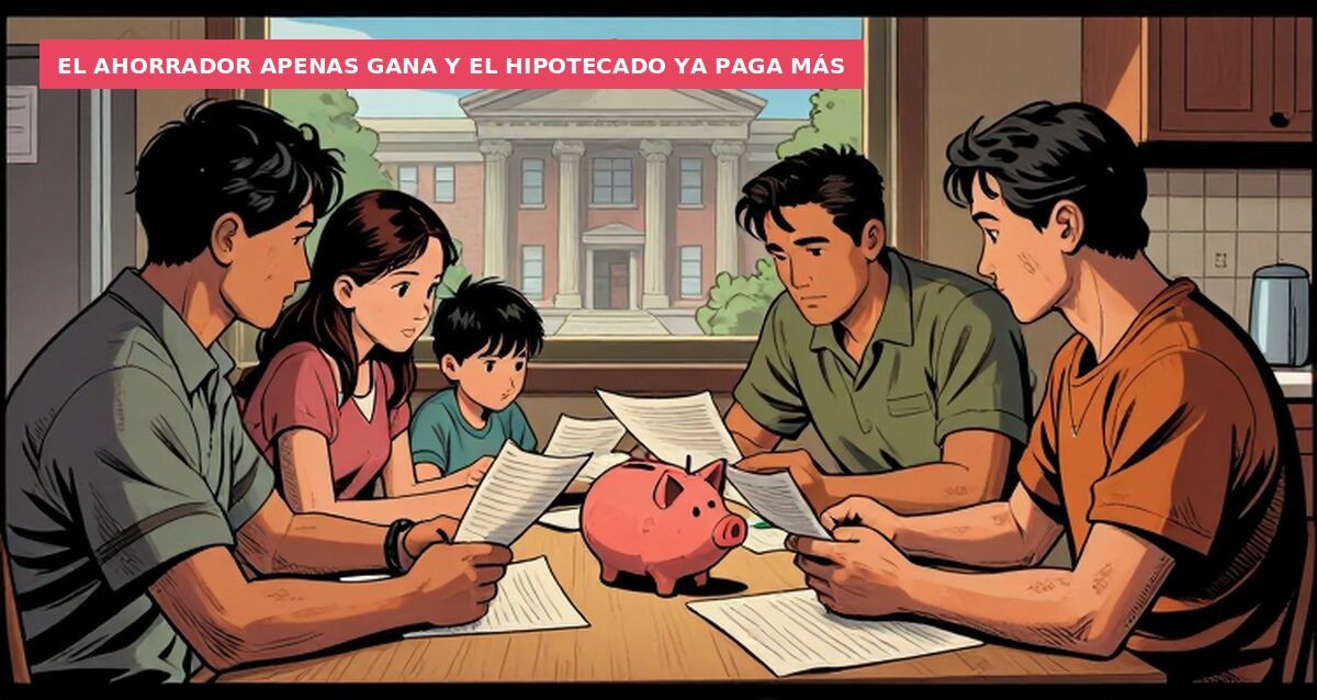 El ahorrador apenas gana y el hipotecado ya paga más
