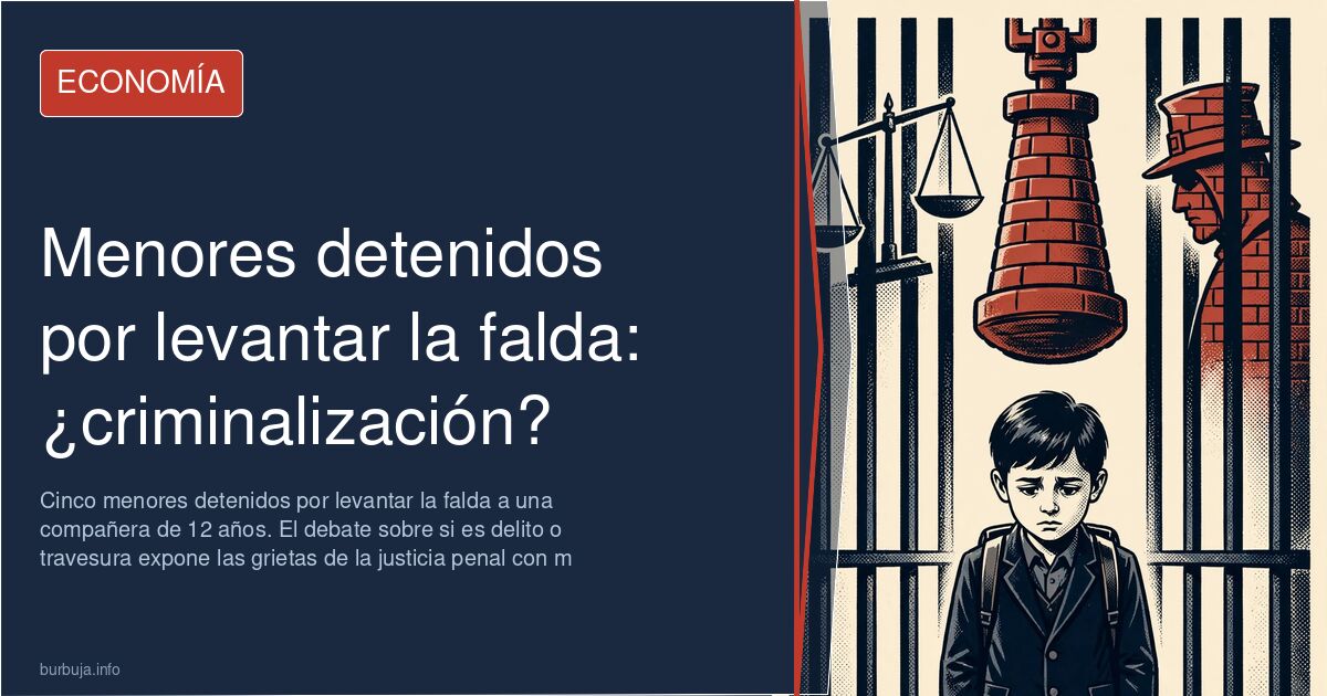 Cinco menores detenidos por levantar la falda a una compañera de 12 años. El debate sobre si es delito o travesura expone las