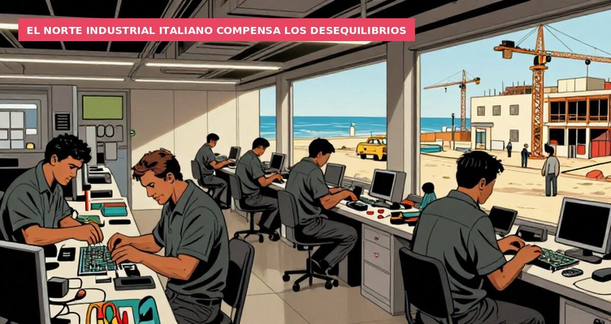 El norte industrial italiano compensa los desequilibrios