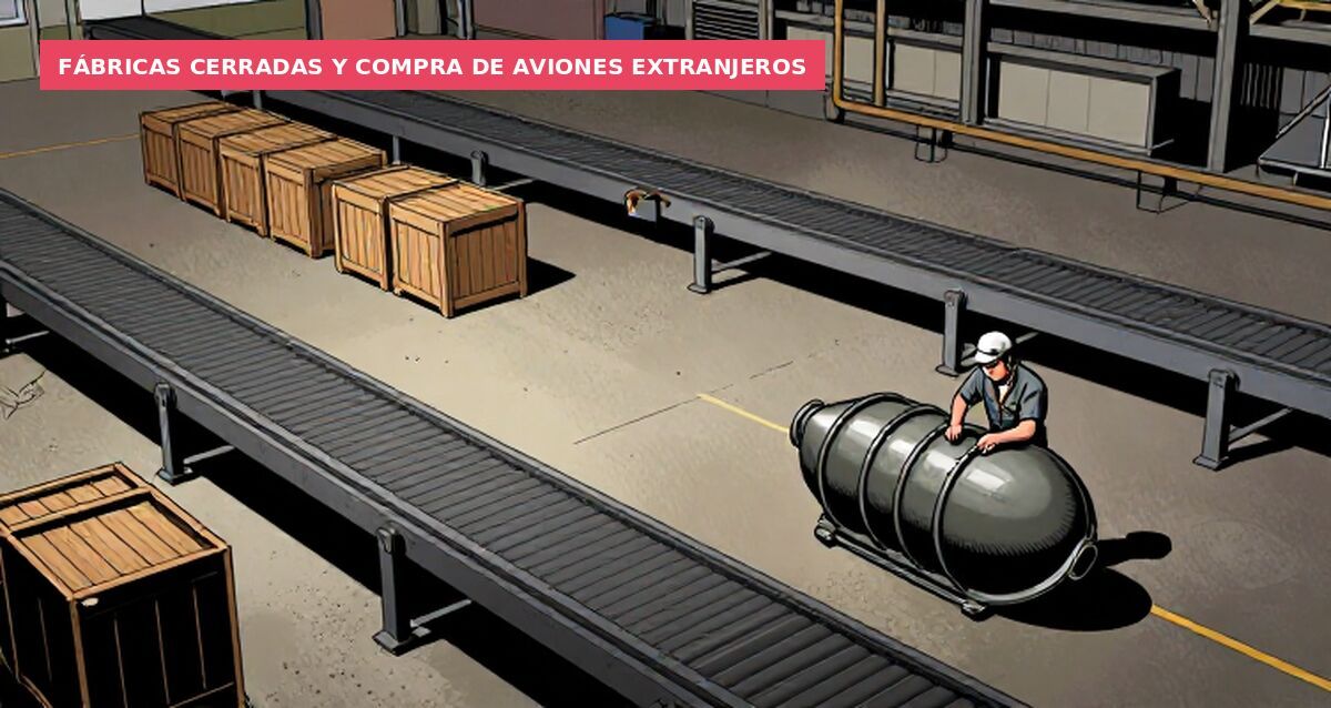 Fábricas cerradas y compra de aviones extranjeros