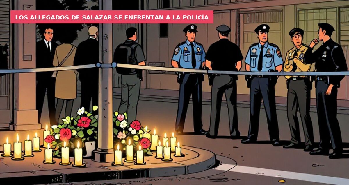 Los allegados de Salazar se enfrentan a la Policía