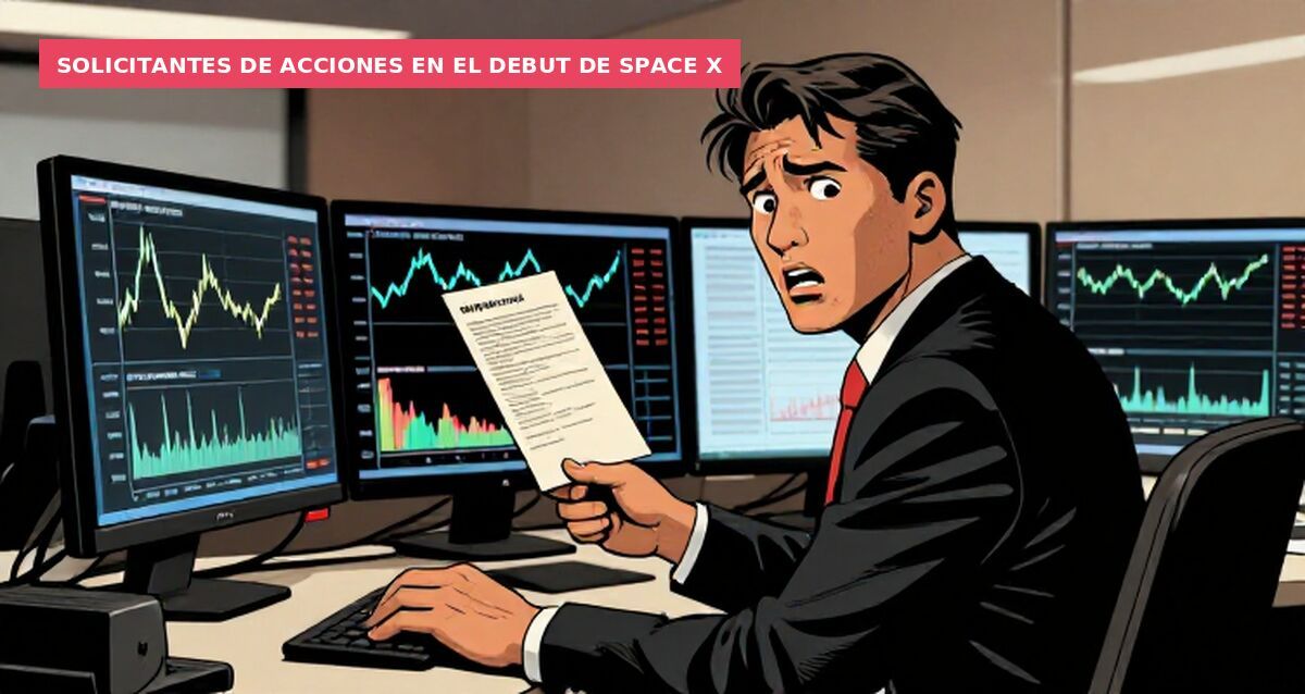 Solicitantes de acciones en el debut de Space X