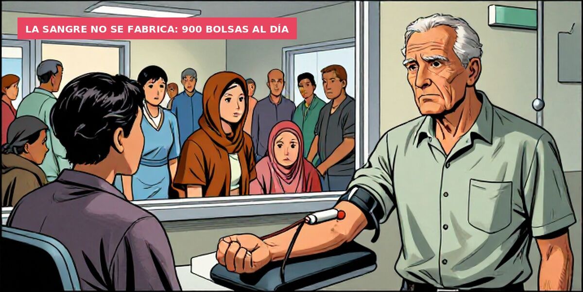 La sangre no se fabrica: 900 bolsas al día