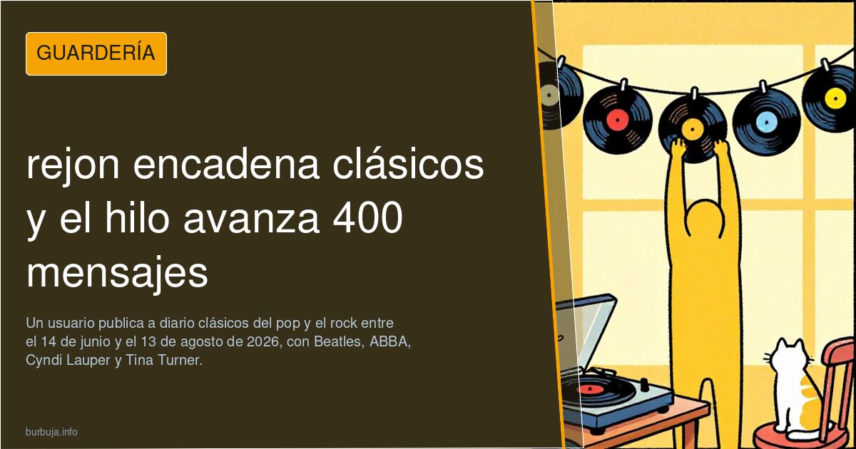 rejon encadena clásicos y el hilo avanza 400 mensajes