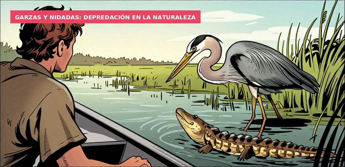 Garzas y nidadas: depredación en la naturaleza