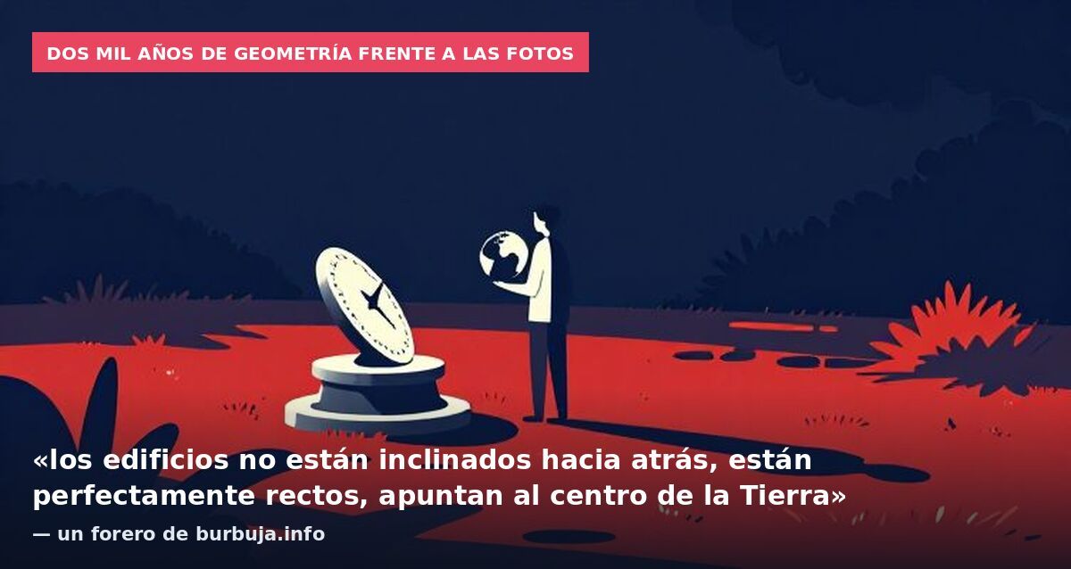 Dos mil años de geometría frente a las fotos: «los edificios no están inclinados hacia atrás, están perfectamente rectos, apuntan al centro de la Tierra» — un forero de burbuja.info