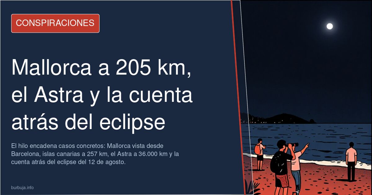 Mallorca a 205 km, el Astra y la cuenta atrás del eclipse