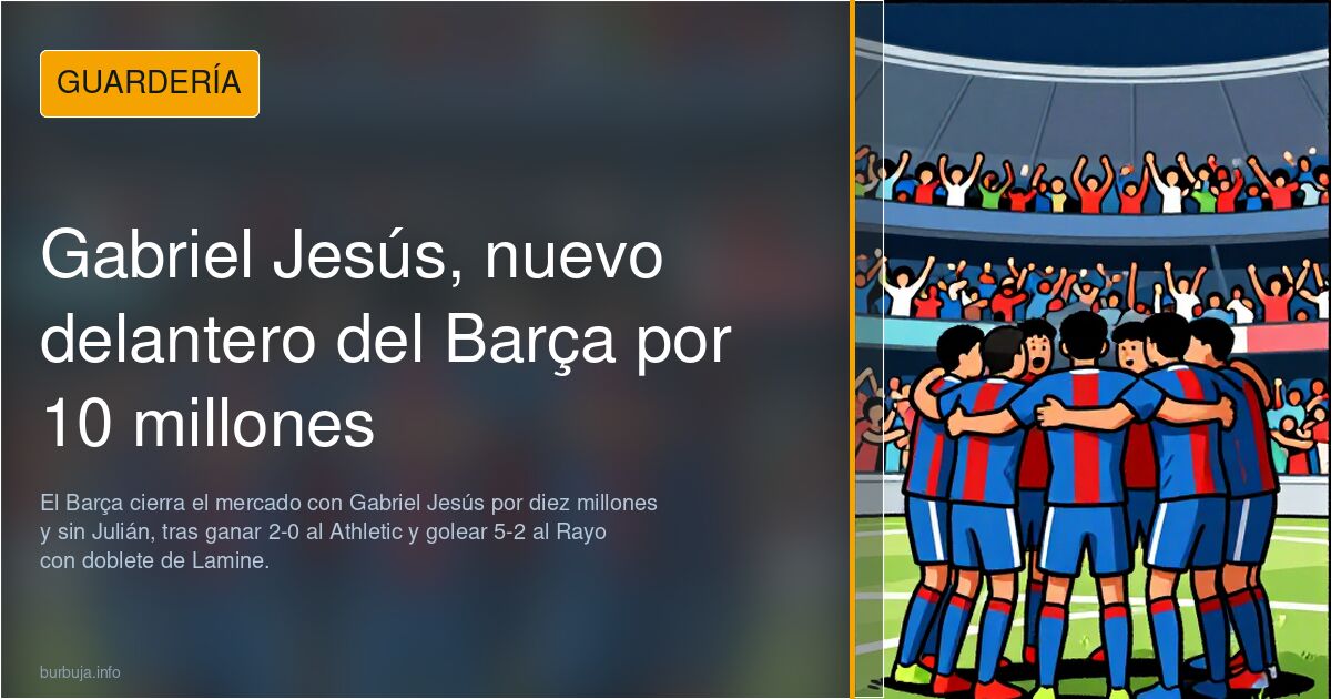Gabriel Jesús, nuevo delantero del Barça por 10 millones