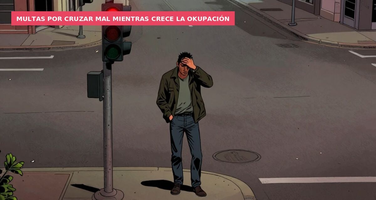 Multas por cruzar mal mientras crece la okupación