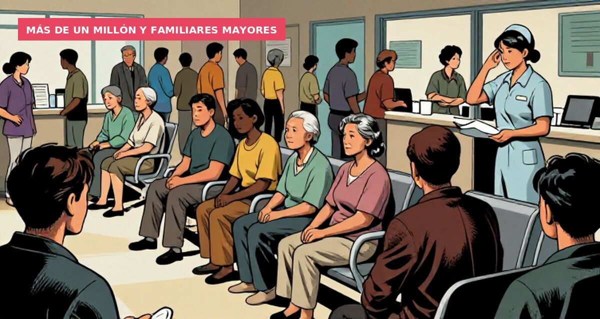 Más de un millón y familiares mayores