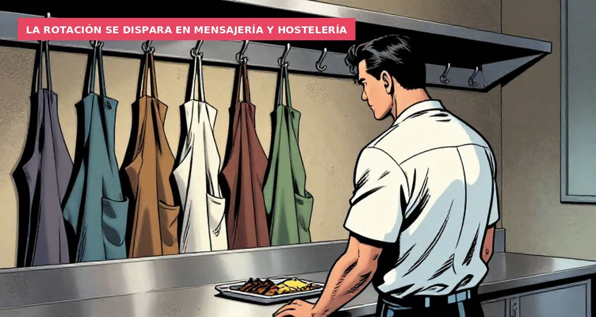 La rotación se dispara en mensajería y hostelería