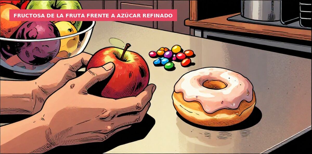 Fructosa de la fruta frente a azúcar refinado