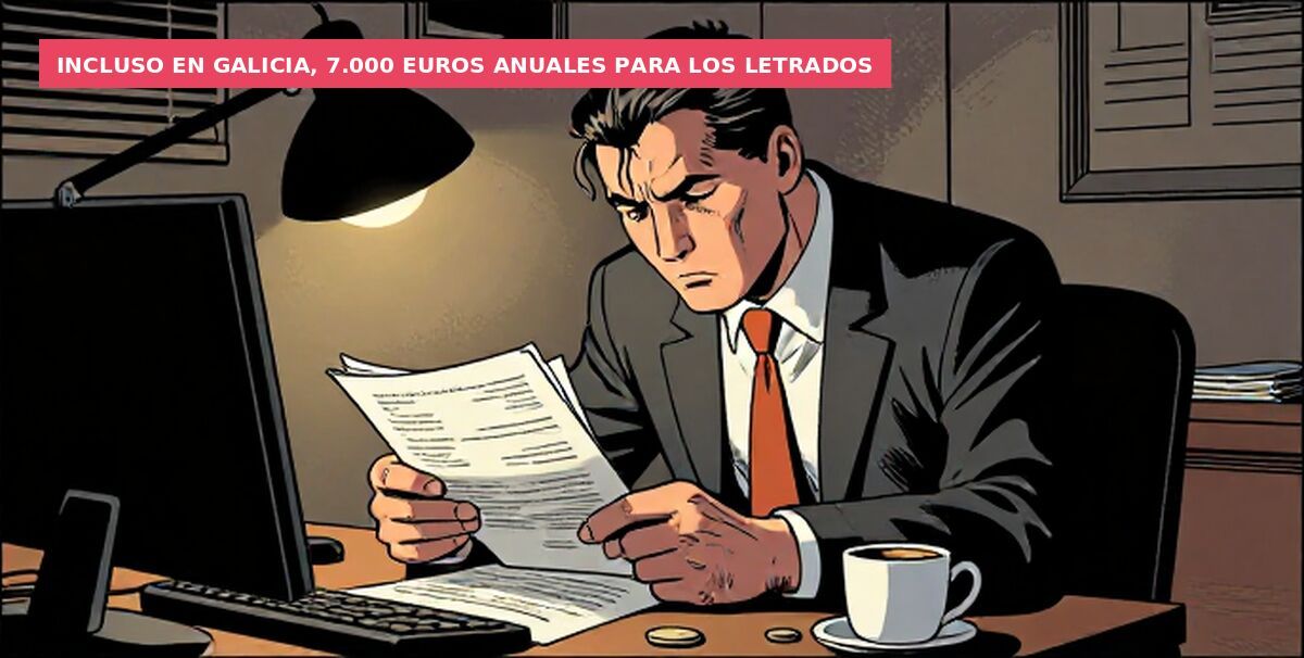 Incluso en Galicia, 7.000 euros anuales para los letrados