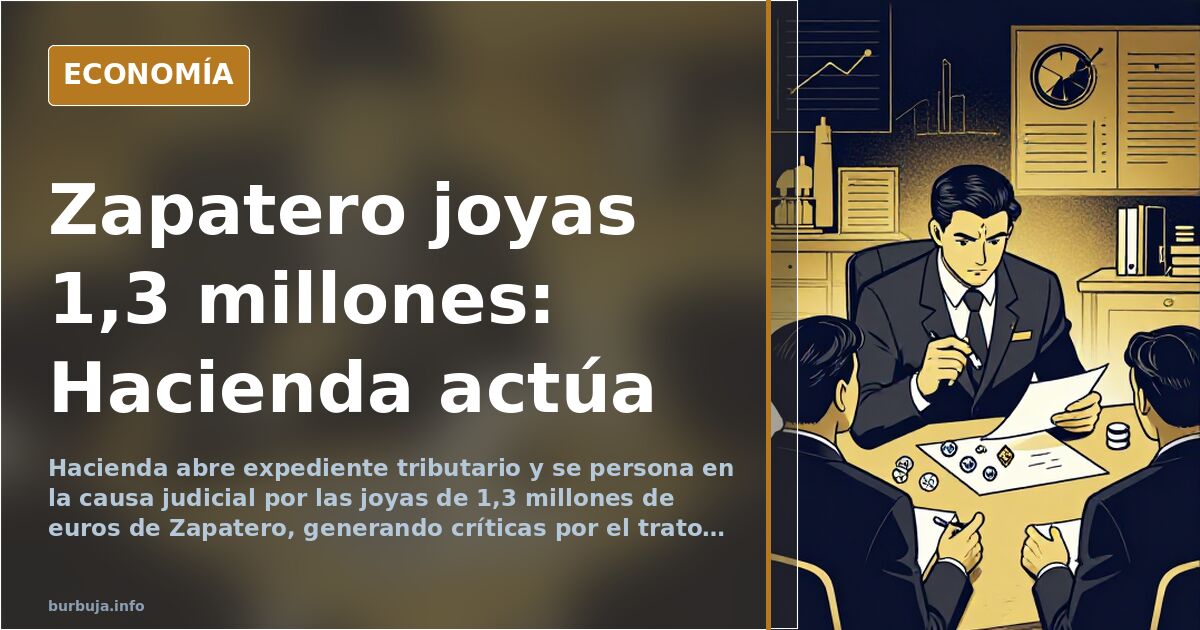 Zapatero joyas 1,3 millones: Hacienda actúa