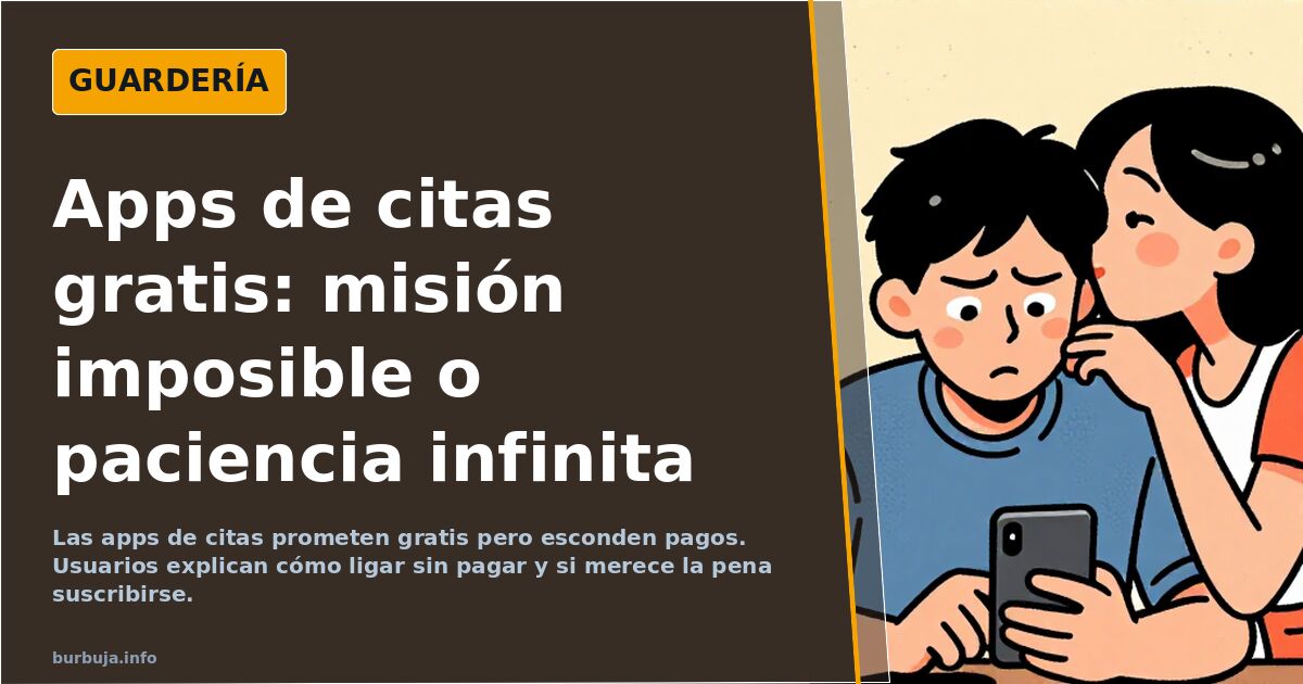 Apps de citas gratis: misión imposible o paciencia infinita