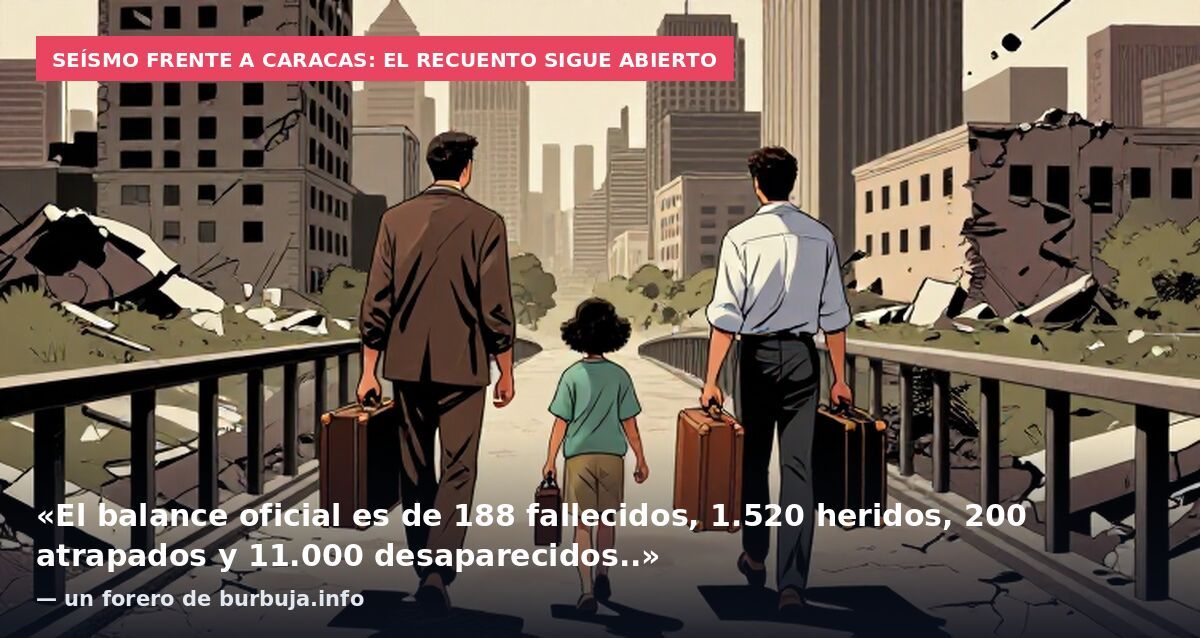 Seísmo frente a Caracas: el recuento sigue abierto: «El balance oficial es de 188 fallecidos, 1.520 heridos, 200 atrapados y 11.000 desaparecidos..» — un forero de burbuja.info