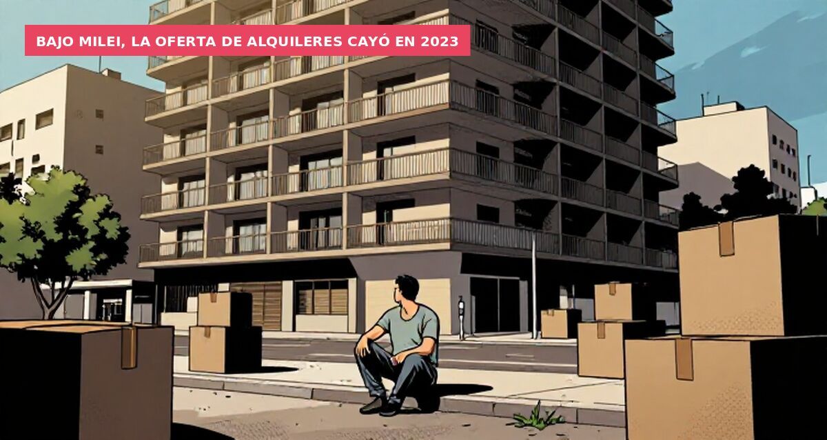 Bajo Milei, la oferta de alquileres cayó en 2023