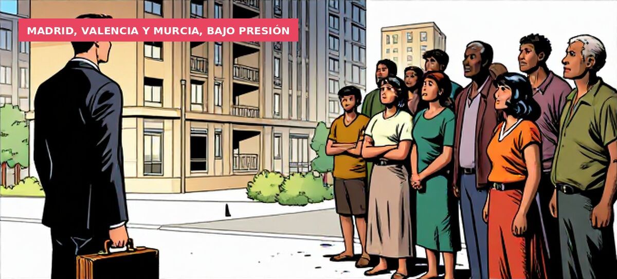 Madrid, Valencia y Murcia, bajo presión