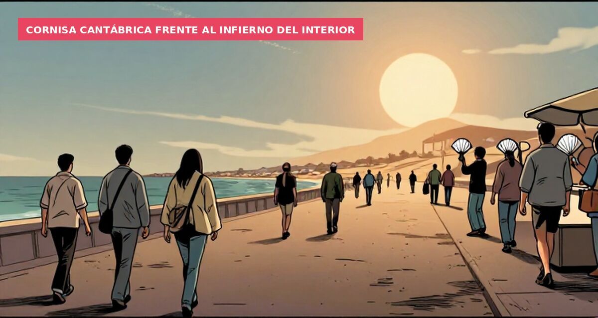 Cornisa cantábrica frente al infierno del interior