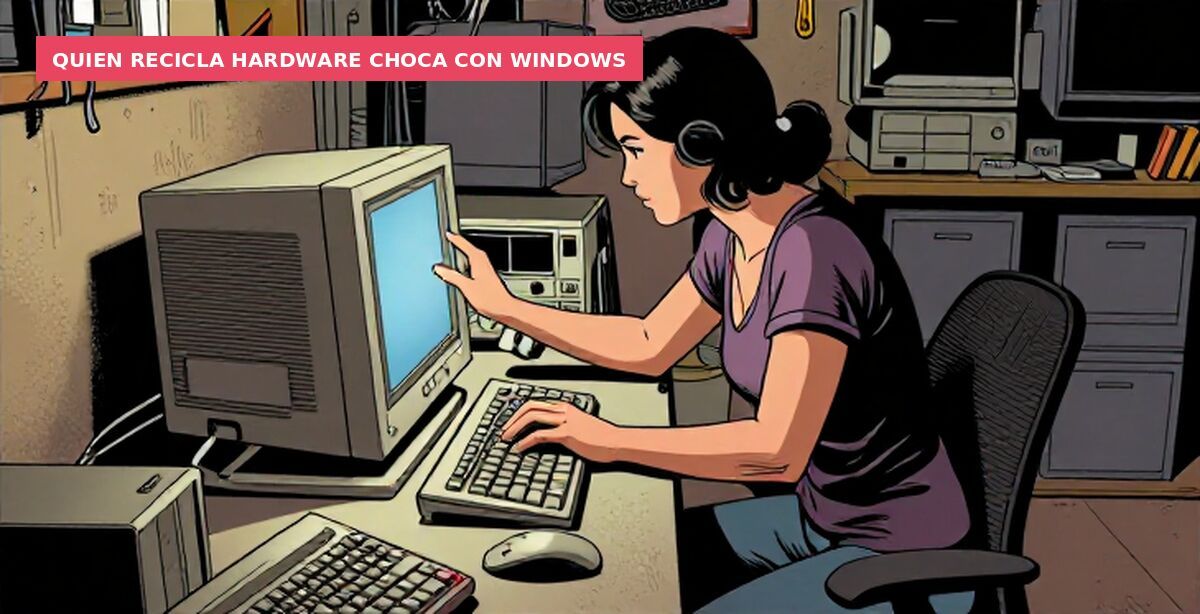 Quien recicla hardware choca con Windows