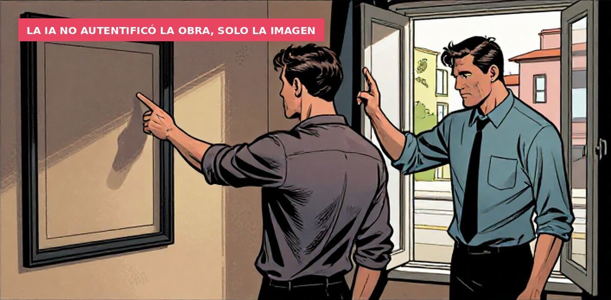 La IA no autentificó la obra, solo la imagen